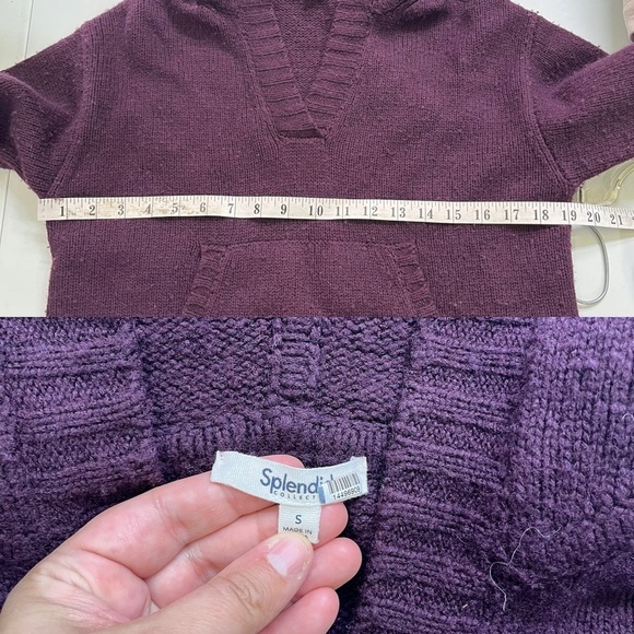 Splendid Ford Hoodie Sweater - Purple Wool Blend - Picture 8 of 12
